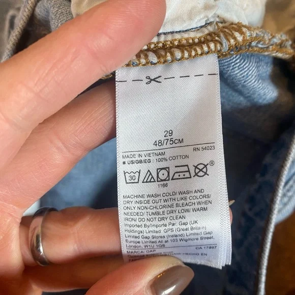 2 FOR $20 Gap Denim Cut-Off Cheeky Short High Rise Button Fly 100% Cotton 29 8 - Picture 7 of 10